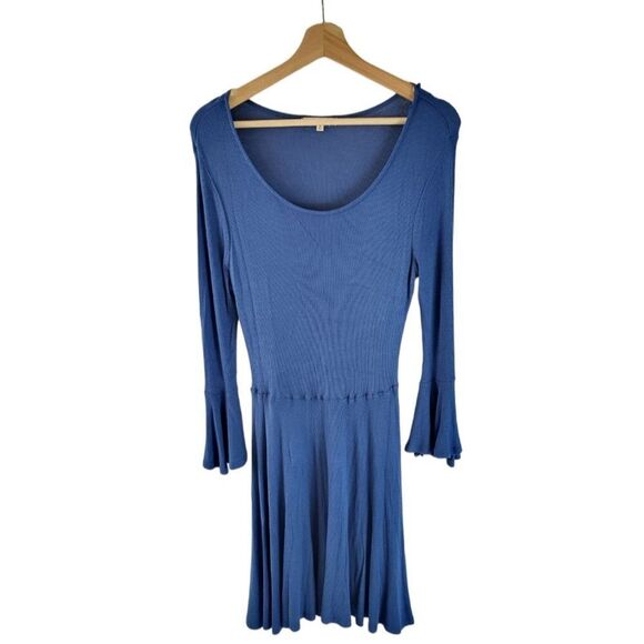 Copper Key Flounce Sleeve Ribbed Fit and Flare Dress Size M Soft Lightweight New - Picture 9 of 9